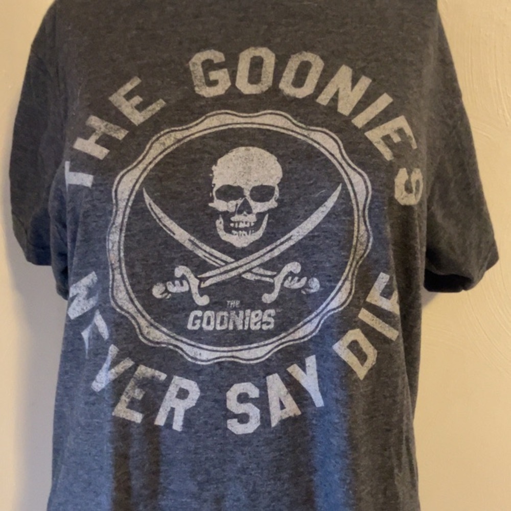 The Goonies "Never Say Die" Graphic Tee - Gray